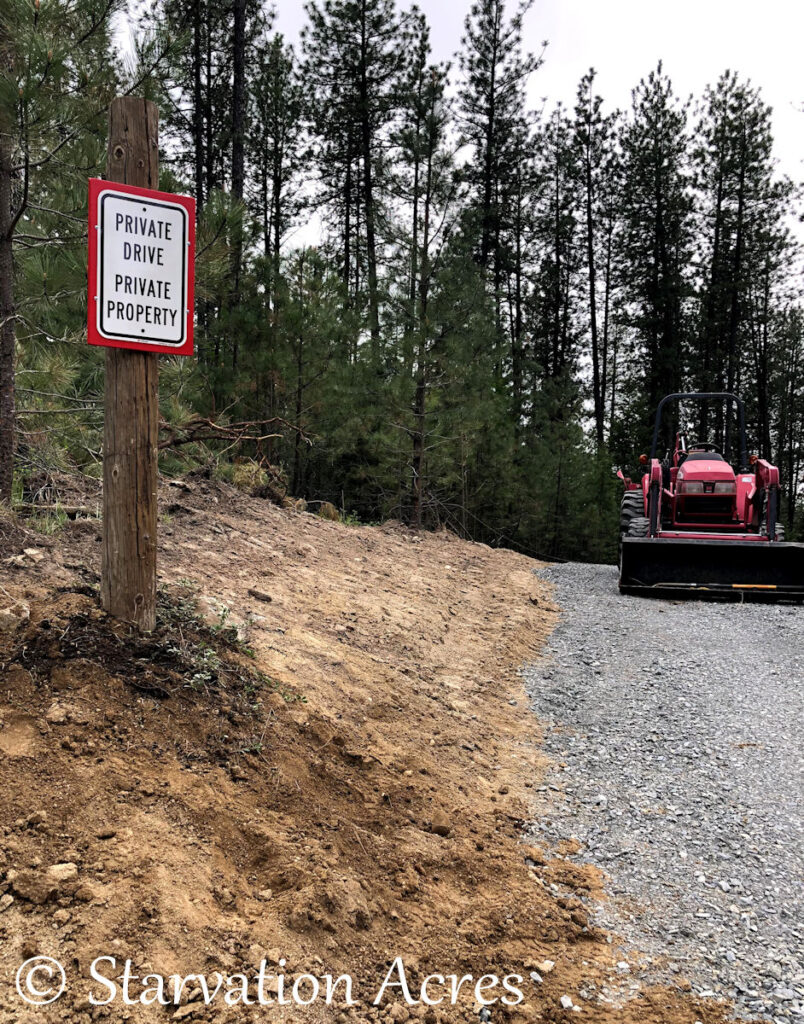 Private Drive sign at driveway.