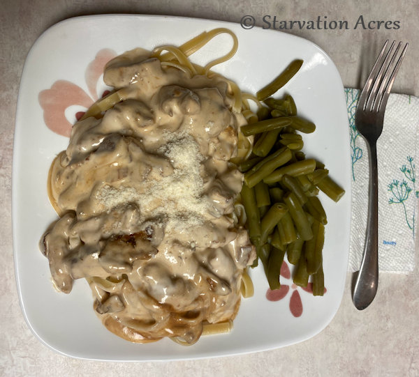 Wild Turkey Breast Fettuccine Alfredo.
